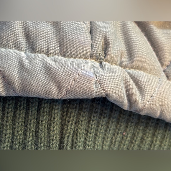 Korean Boutique Quilted Hooded Coat Faux Fur Green M Dongdaemun Adjustable Waist - Picture 11 of 14